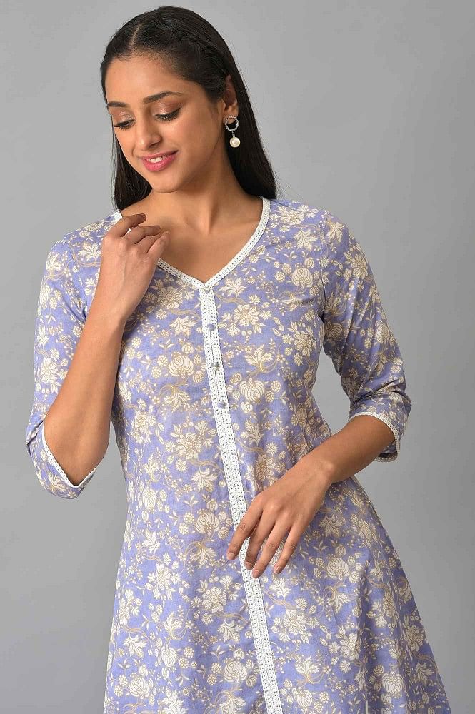 Buy Kurtis Online USA | Latest Kurti Designs | Indian Kurtis Online  Shopping: Lavender